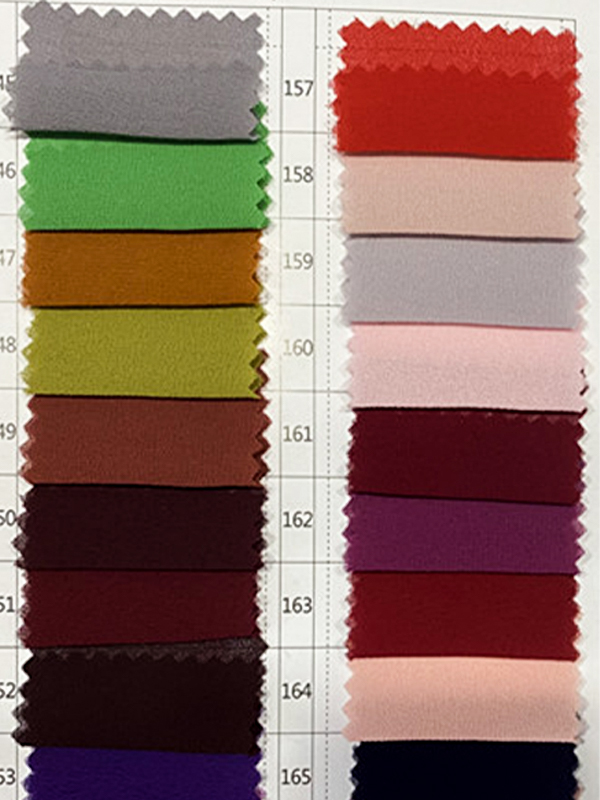 Tissu en mousseline de soie crêpe de couleur Pure 75d, Polyester Europe et amérique, tissu perlé pour femmes musulmanes, Hijab