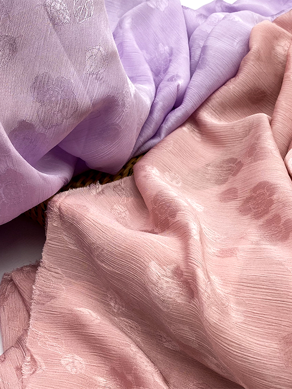 Crêpe De Polyester Multicolore Au Choix, Tissu À Fleurs Jacquard En Mousseline Lisse Pour Les Robes Pour Femmes Et Enfants