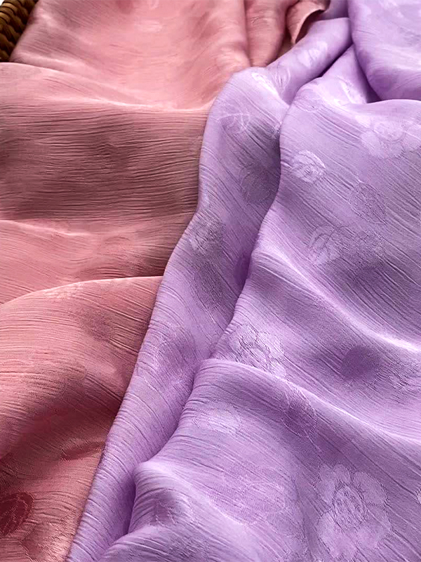 Crêpe De Polyester Multicolore Au Choix, Tissu À Fleurs Jacquard En Mousseline Lisse Pour Les Robes Pour Femmes Et Enfants