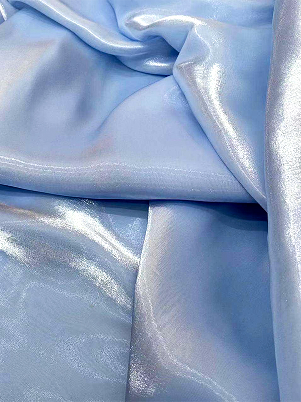 Tissu d'Organza En Soie Douce Liquide Pur Brillant Solide En Polyester 64 g/m² Pour Chemisiers/Robe